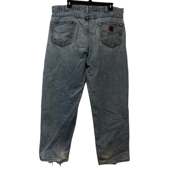 Carhartt Distressed Medium Wash Jeans 40x30 - Picture 2 of 7